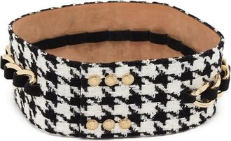 Balmain Cintura con motivo pied-de-poule - Nero