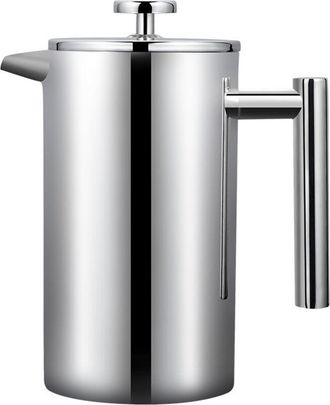OEM Cafetiere A Pression Francaise - Acier Inoxydable 304 - Capacite 1000 Ml - Pour Maison Ou Bureau - 1 Piece