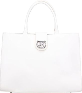 John Richmond Nep Leer en Studded Tas - Dames - Handtassen - Wit - ONE Size - Leer - Tassen