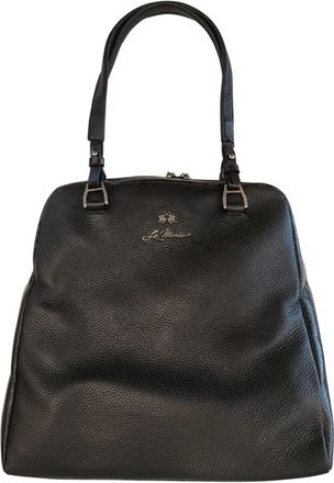 La Martina Zwarte Dameshandtas Aguilares Schoudertas - Dames - Handtassen - Zwart - ONE Size - Polyester - Tassen