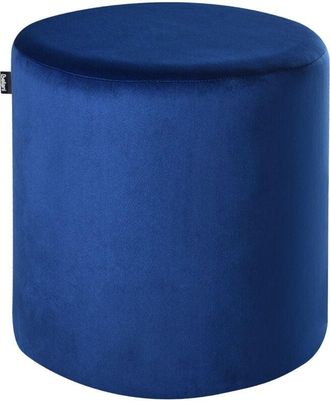 Beliani Beliani - Puf Reposapi&eacute;s Otomana De Terciopelo Azul Oscuro Moderno Sala De Estar Dormitorio Lovett