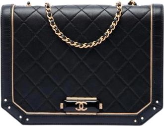 Chanel Pre-owned Flap Shoulder Bag - Dames - Vintage Schoudertas - Zwart - ONE Size - Leer - Vintage