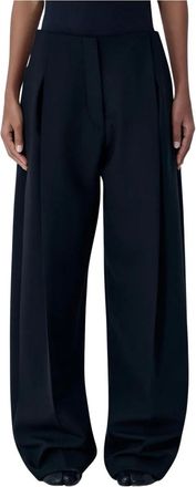 Sportmax Broeken, Dames, Zwart, M, Wol, Wollen Tailored Broek