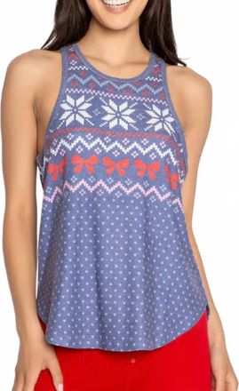 PJ Salvage Cozy Vibes Pj Tank Top In Purple Multi