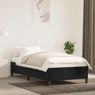 vidaXL Estructura De Cama Sin Colch&oacute;n Terciopelo Negro 90x190 Cm Vidaxl