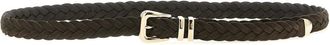 Brunello Cucinelli Dark Brown Braided Calf Belt