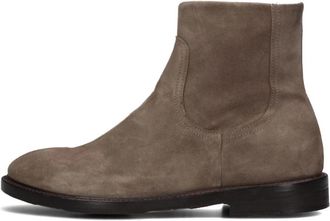Mazzeltov Taupe Su&egrave;de Enkellaars met Rits - Heren - Chelseaboots - Beige - 42 EU - Su&egrave;de - Schoenen