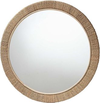Baxton Studio Geralyn Japandi Round Wall Mirror