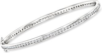 Ross-Simons CZ Eternity Bangle Bracelet in Sterling Silver