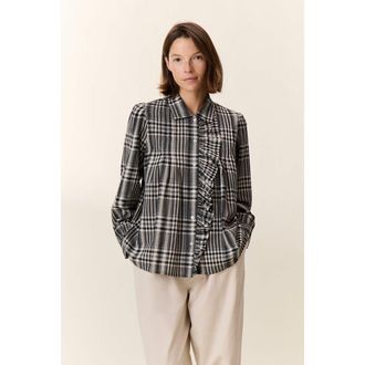 Leon & Harper Geruite blouse, CLAUS
