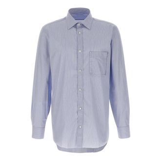 Maison Margiela Heren, Overhemden, Blauw, Maat: 2XL Katoen