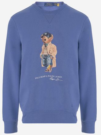 Polo Ralph Lauren Felpa Polo Ralph Lauren in misto cotone con stampa Polo Bear