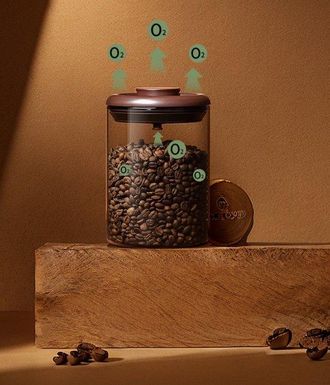 No Brand Recipiente De Vidrio Para Caf&eacute; - Tarro Herm&eacute;tico De 283 Ml Con Tapa Abatible, Tarros Grandes Para Almacenar Caf&eacute; Molido Con Tapa, 285 G, Paquete De 2