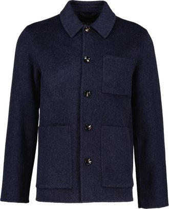 Mos Mosh Warren Jacket - Heren - Zomerjassen - Blauw - L - Wol - Jassen