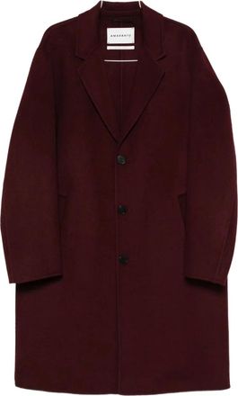 Amaranto single-breasted coat - Red