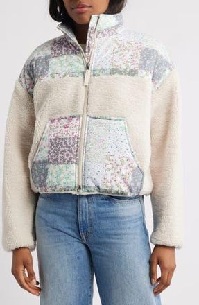 Thread & Supply Cozy Quilted Pocket Jacket in Light Blue Pink Combo at Nordstrom Rack, Size Medium