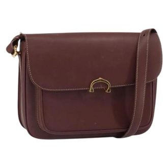 Cartier Pre-owned Vintage Crossbody Tas - Dames - Vintage Schoudertas - Rood - ONE Size - Leer - Vintage