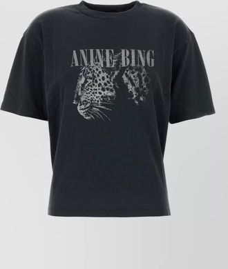 Anine Bing cohen cotton crew neck graphic t-shirt
