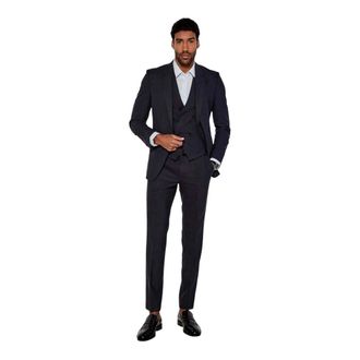 HUGO BOSS Hugo, Single Breasted Suits, male, Blue, Size: XL Stylish Wool Blend Elegant Pants