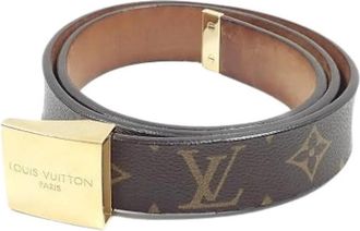 Louis Vuitton Pre-owned Monogram Standard Belt - Dames - Vintage Accessoires - Bruin - ONE Size - Vintage