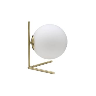 Mauro Ferretti L&aacute;mpara de metal dorado con esfera de cristal cm 25x25x27