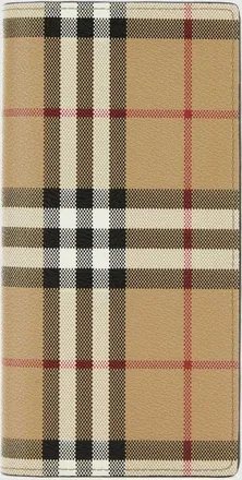 Burberry Portafoglio Continental in cotone spalmato con motivo Vintage Check