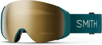 Smith 4D MAG 154mm Snow Goggles in Malachite/Chromapop Sun Black at Nordstrom