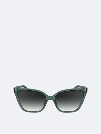 Calvin Klein Womens Cat Eye Sunglasses - Green