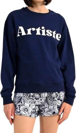 Lili Sidonio x Molly Bracken Artiste Sweatshirt In Navy Blue
