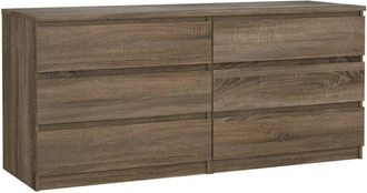 Dmora Dmora - Aparador Joyce, Buf&eacute; De Sal&oacute;n, Aparador De Sal&oacute;n, Despensa De Cocina, 154x50 H68 Cm, Roble