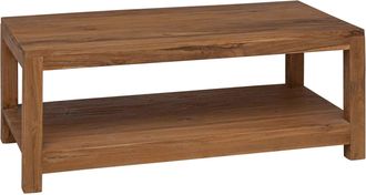 vidaXL Mesa De Centro Natural 100 X 50 X 40 Cm Madera De Teca Maciza Vidaxl