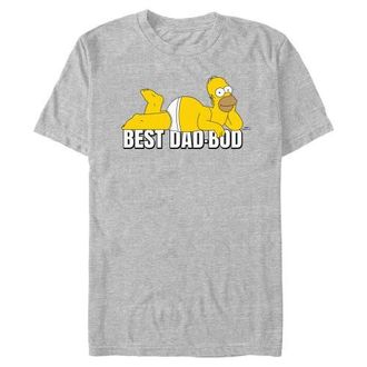 The Simpsons Mens The Simpsons Best Dad Bod Pose Graphic T-Shirt in Sport Grey at Nordstrom, Size Xxx-Large