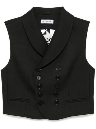 Dice Kayek double-breasted waistcoat - women - Wool - 40 - Black