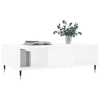 Berkfield Home Decorative Coffee Table White 104x60x35 cm Engineered Wood | Size: 104 x 60 x 35 cm