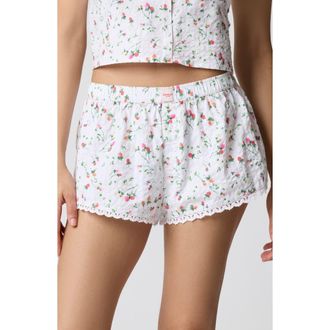 Florence By Mills Cheeky Stretch Cotton Boxer in Strawberry at Nordstrom, Size Xx-Small