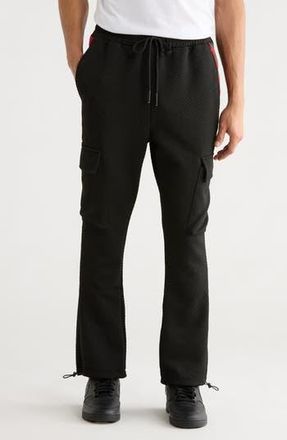 American Stitch Stripe Textured Track Pants in Black at Nordstrom Rack, Size Small