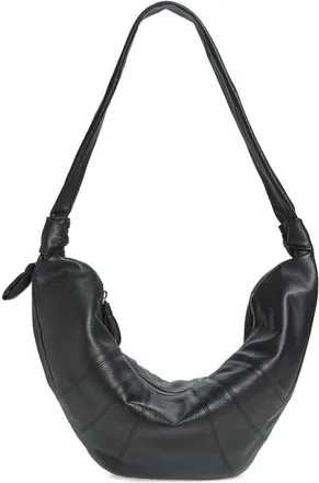 Christophe Lemaire Large Croissant Leather Bag in Black at Nordstrom