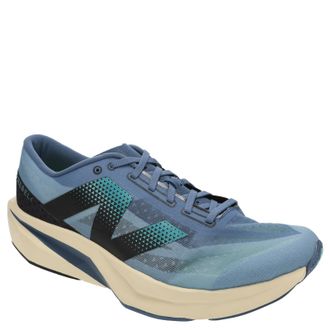New Balance Mens FuelCell Rebel V4 Running Shoe, Heron Blue/Chrome Blue/Black, 11.5 UK