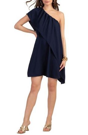 Trina Turk Satisfied One-Shoulder Dress in Indigo at Nordstrom Rack, Size Large