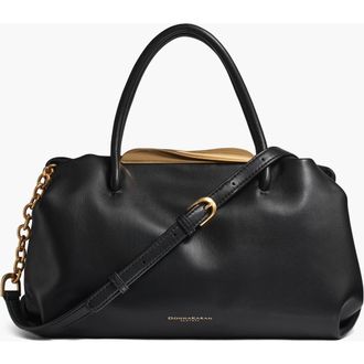 DKNY Poplin Small Satchel in Black/gold at Nordstrom
