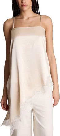 Kenneth Cole Asymmetric Lace Hem Long Cami