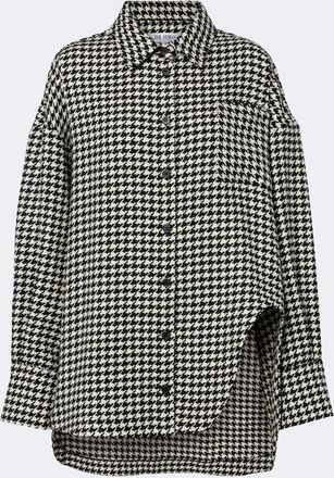 The Attico Houndstooth virgin wool shirt