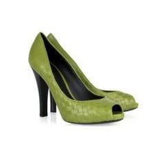 Bottega Veneta Intrecciato leather peep-toe pumps Size 40.5