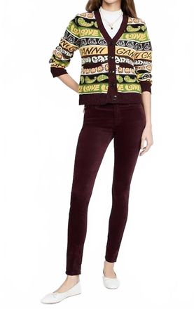 AG - Adriano Goldschmied Farrah High Rise Skinny Jeans In Wine Bloom