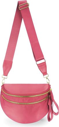 Generic Crossbody Bag for Women and Girls Bum Handbag, Durable Strap Roomy Versatile Mom-Friendly Diaper Bag with Different Pockets (Red)