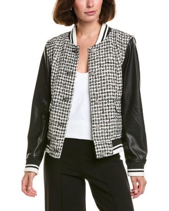 Karl Lagerfeld Karl Lagerfeld Tweed Varsity Jacket