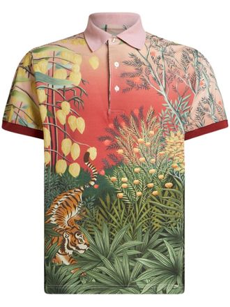 Etro Polo con stampa grafica - Verde
