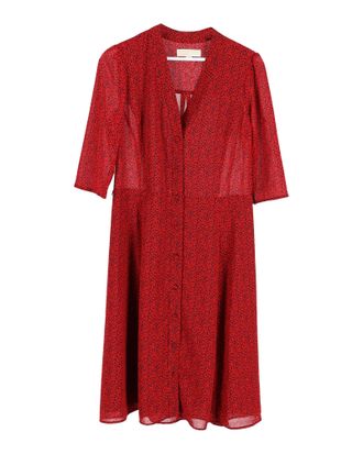 Michael Kors Michael Michael Kors jurk met hartjesprint in rode polyester