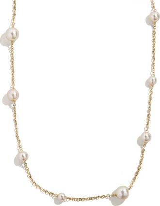 BaubleBar Match with Mama Imitation Pearl Necklace at Nordstrom