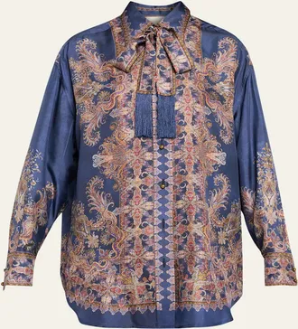 Zimmermann Valiant Relaxed Silk Shirt
